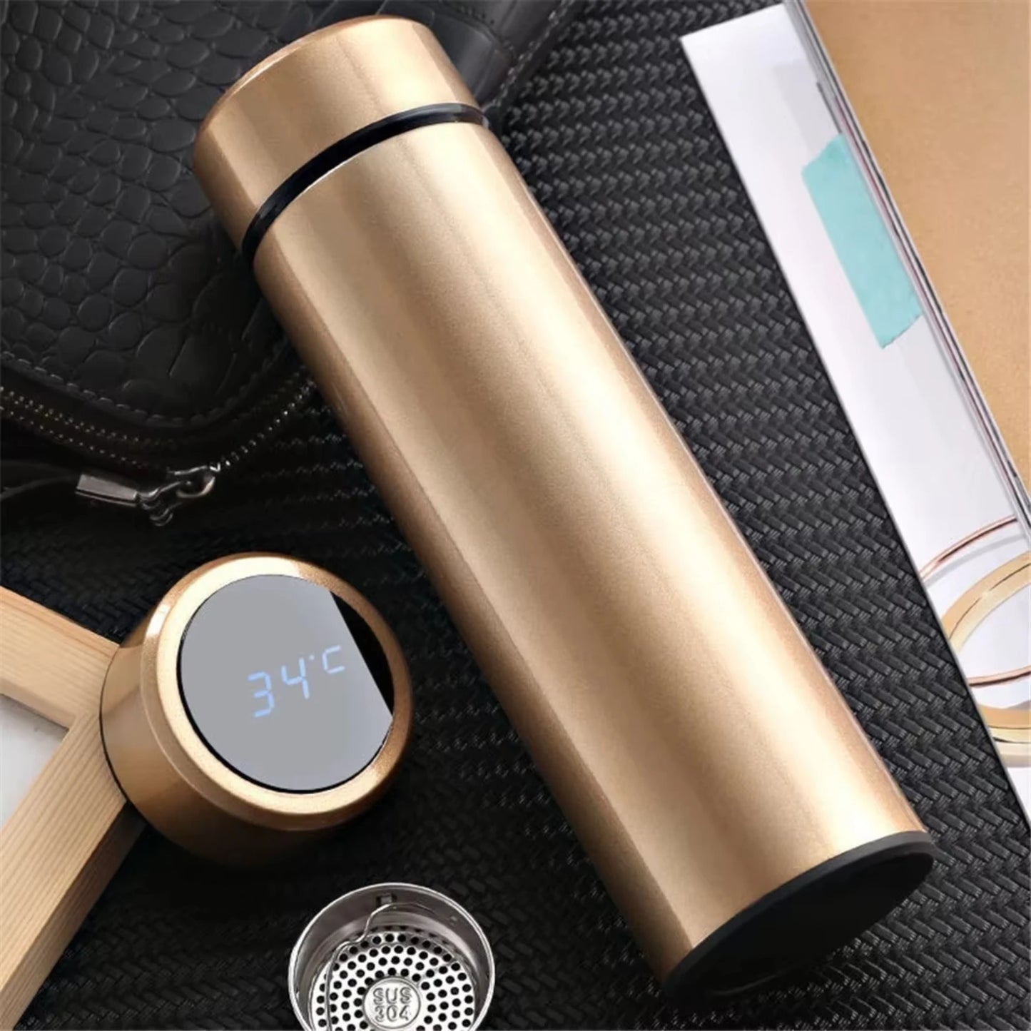 500ml Smart Thermos Water Bottles with Temperature Display