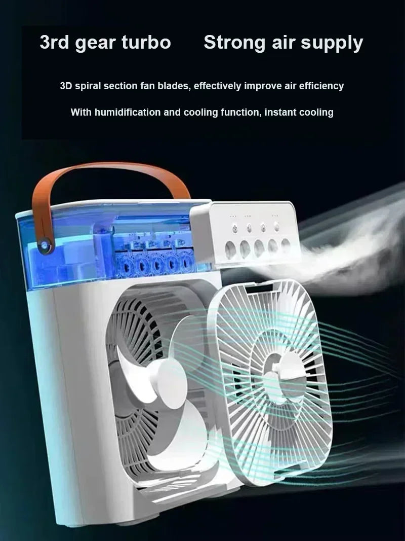 3 In 1 Fan Air Conditioner Small Air Cooler Portable Humidifier Home